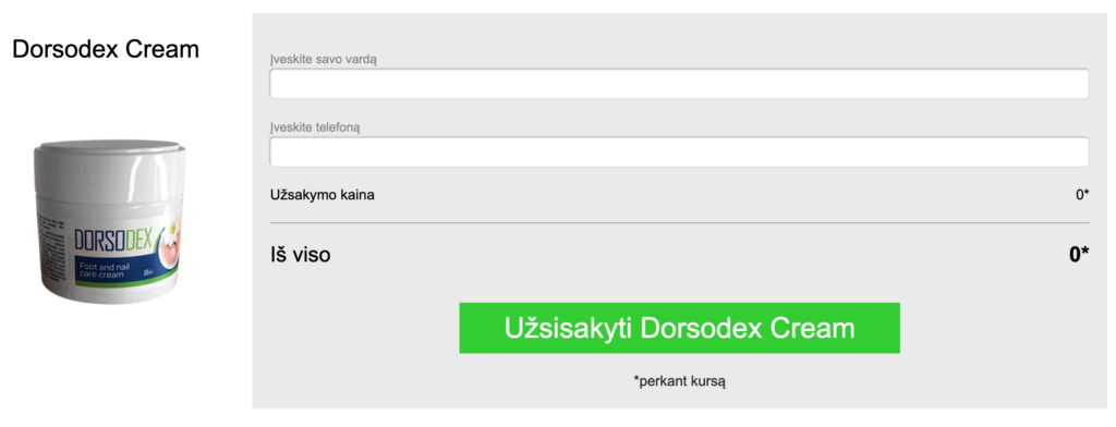 Dorsodex Cream
